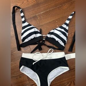 Barena Black and White Swimwear